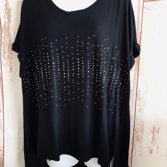 Apt. 9 Tops - Apt 9 Black Top with Gold XL #0040